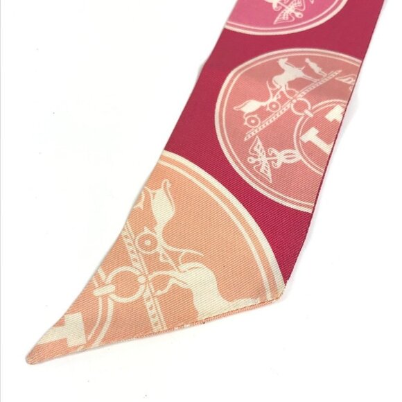 HERMES Twilly Scarf silk pink - Picture 3 of 16